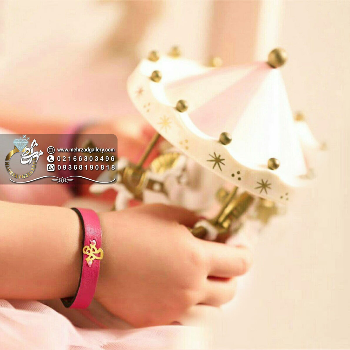 دستبند طلا نوزاد طرح فرشته